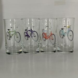 Drinking Glasses with Different Bikes Set of 4 Previously Sold @ Poppins